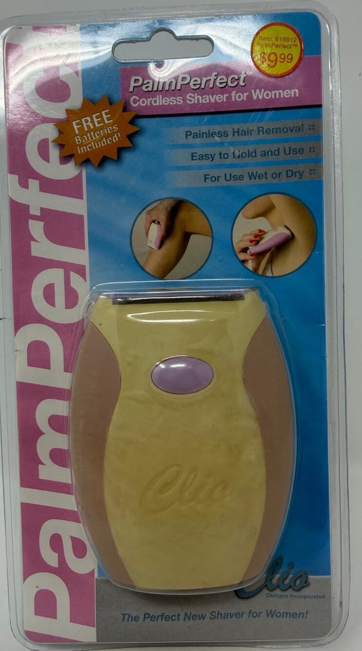 Clio Vintage Palm Perfect Cordless Shaver for Women Battery Operated